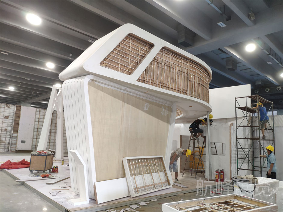中交第二公路工程局展覽展臺搭建現(xiàn)場